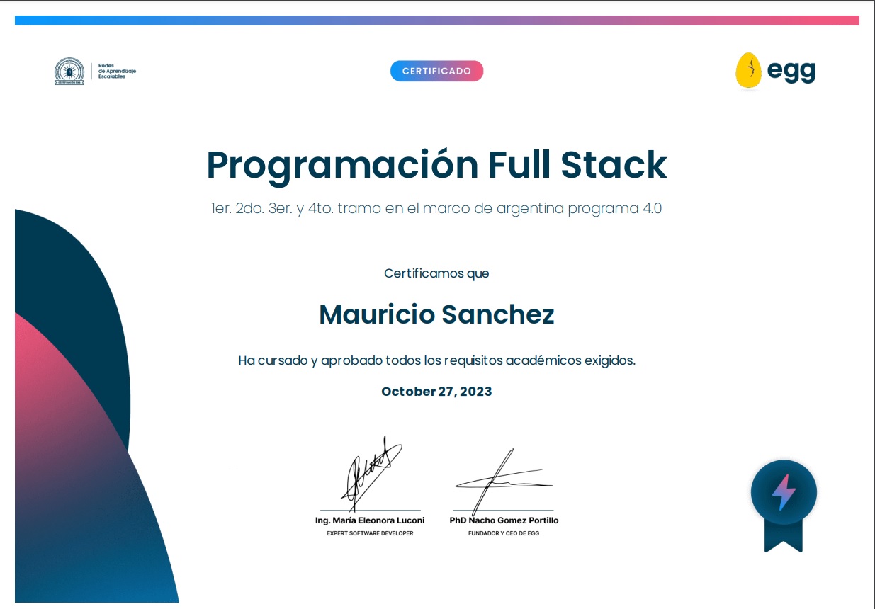 Certificacion Full Stack